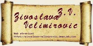 Živoslava Velimirović vizit kartica